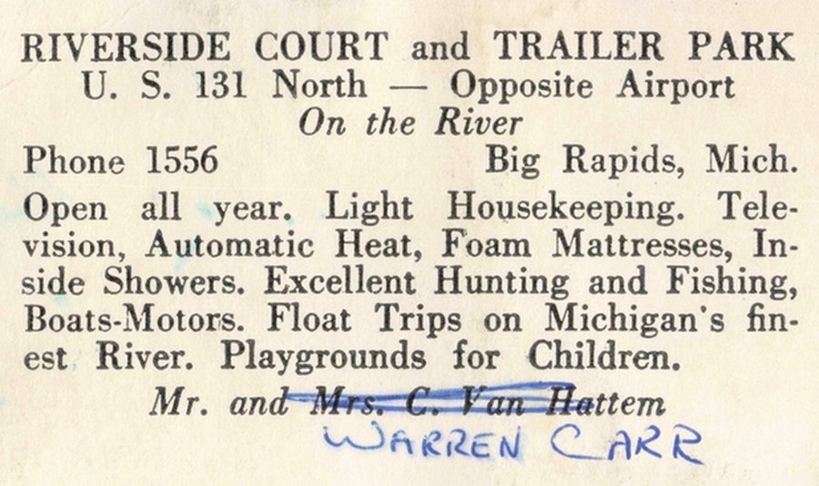 Riverside Court and Trailer Park - Vintage Postcard (newer photo)